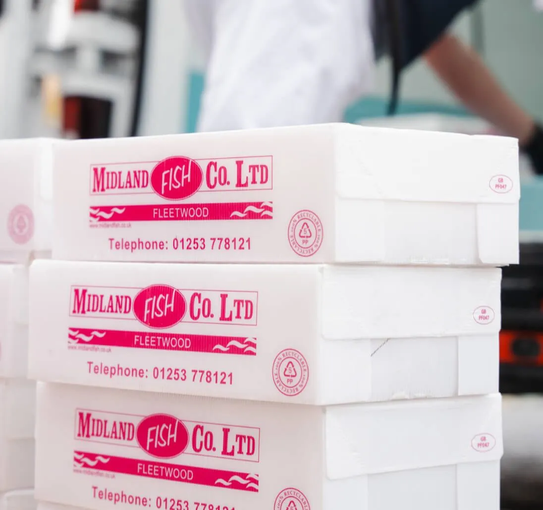 Midland Fish Co CoolSeal Boxes by Tri Pack